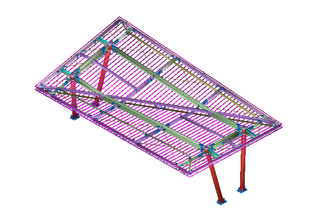 製作した鉄骨躯体